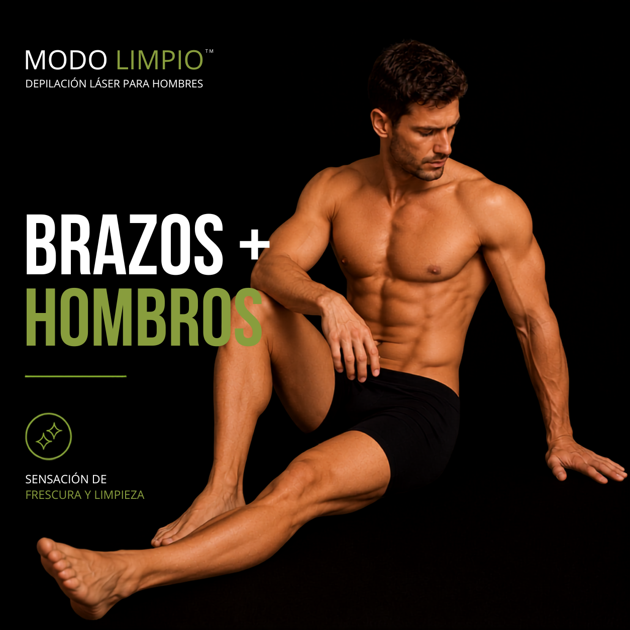 Brazos Completos + Hombros Hombre – Depilación Láser Soprano Titanium | Clínica Alviva