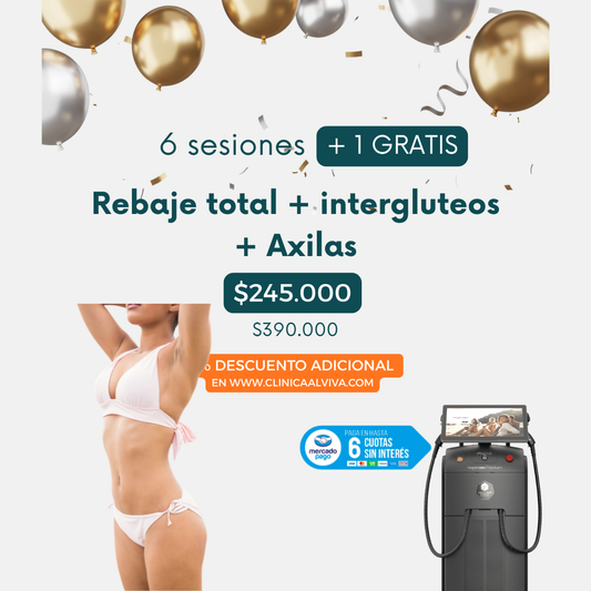 REBAJE TOTAL + INTERGLUTEO + AXILAS