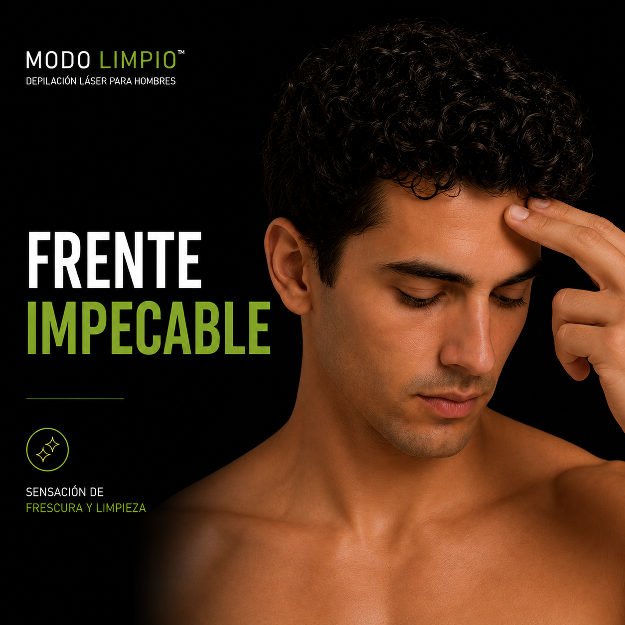 Frente Hombre – Depilación Láser Soprano Titanium | Clínica Alviva