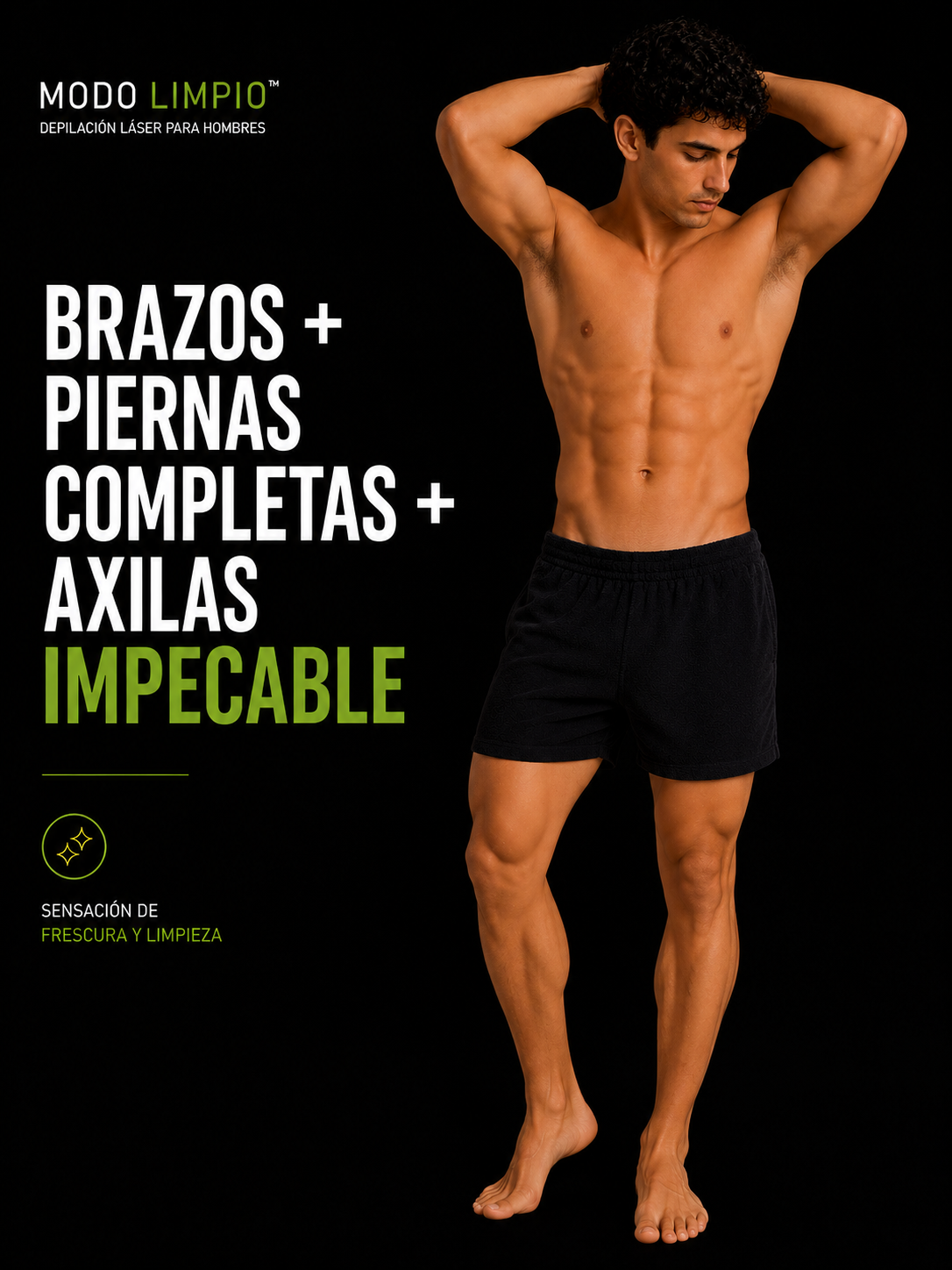 Brazos Completos + Axilas + Piernas Completas Hombre – Láser Soprano Titanium | Clínica Alviva